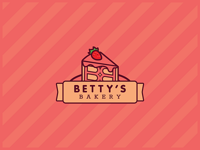 Betty's Bakery Concept Logo bakery logo clean combination mark cute design flat flat design illustrator logo simple sweet vector