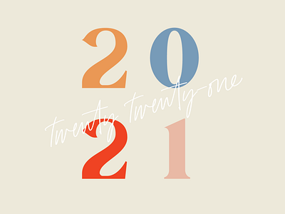 2021 2021 color design illustration number planner script typography