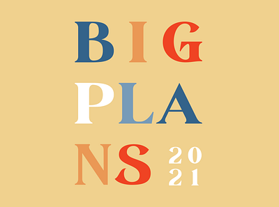 bigplans2021 2021 color design number planner print type typography year