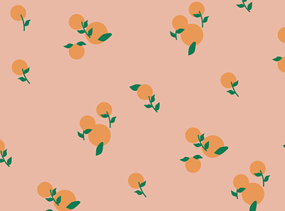 softoranges color design floral fruit illustration illustrator oranges pattern wallpaper