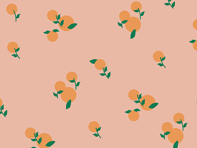 softoranges color design floral fruit illustration illustrator oranges pattern wallpaper