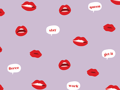 lips color design illustration lips pattern pride procreate queen slay
