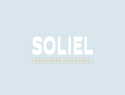 soliel sunscreen branding design lettering logo typography