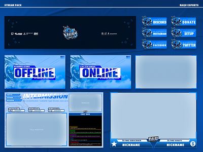 STREAM PACK - Raiju Esports design design stream esports gaming stream pack twitch