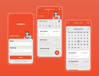 Tailor Time Management UI tailor time management ui uidesign uiux uiuxdesign ux uxdesign