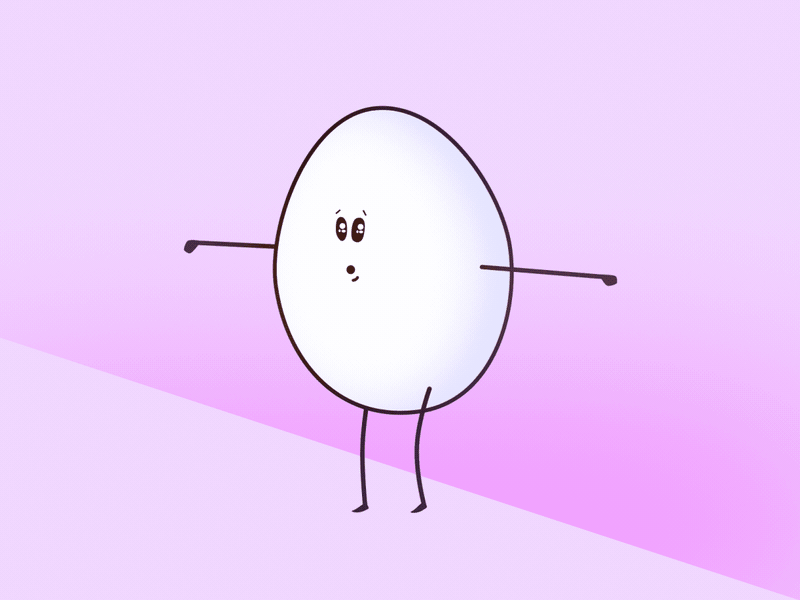 Keep Calm and Balance cartoon character character design colourful egg funny illustration kitchentown