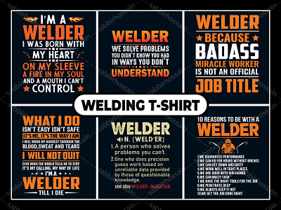 Welding Text T-Shirt Design