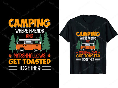 Camping Where Friends And Marshmallows Get Toasted Together Tees