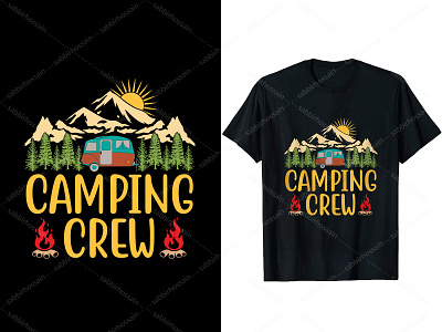 Camping Crew T-Shirt Design camping ui