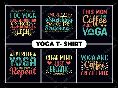 Yoga Colorful T-Shirt Design