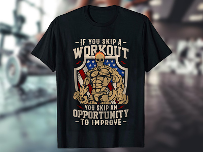 Gym T-Shirt Design amazing t shirt design appearel bodybuilding custom t shirt design design gym illustration logo t shirt design portfolio train typography t shirt design vector t shirt design