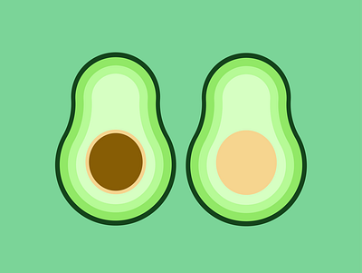Avocado flat illustration vector