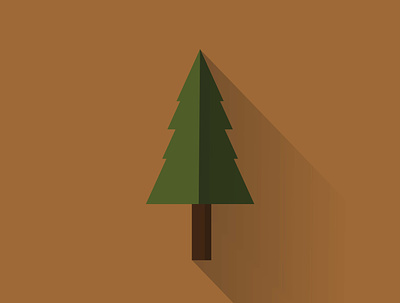Tree practice flat illustration minimal vector