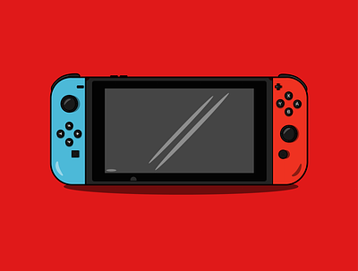 Nintendo Switch art clean design flat game art gamer illustration minimal nintendo nintendoswitch vector