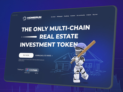 Landing page for crypto blockchain crypto cryptocurrency landing page multi chain tokenomics ui ux design visual design website
