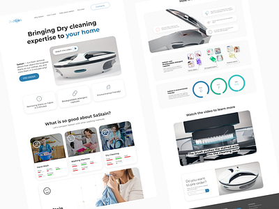 Landing page for remove stain device cleaning design figma landing page ui ux web design website