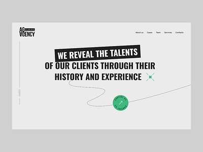 Landing page for digital agency