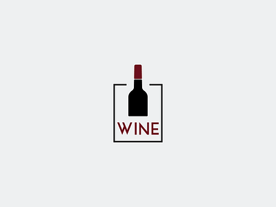 Wine Bottle branding design icon illustration illustrator logo minimal vector web website