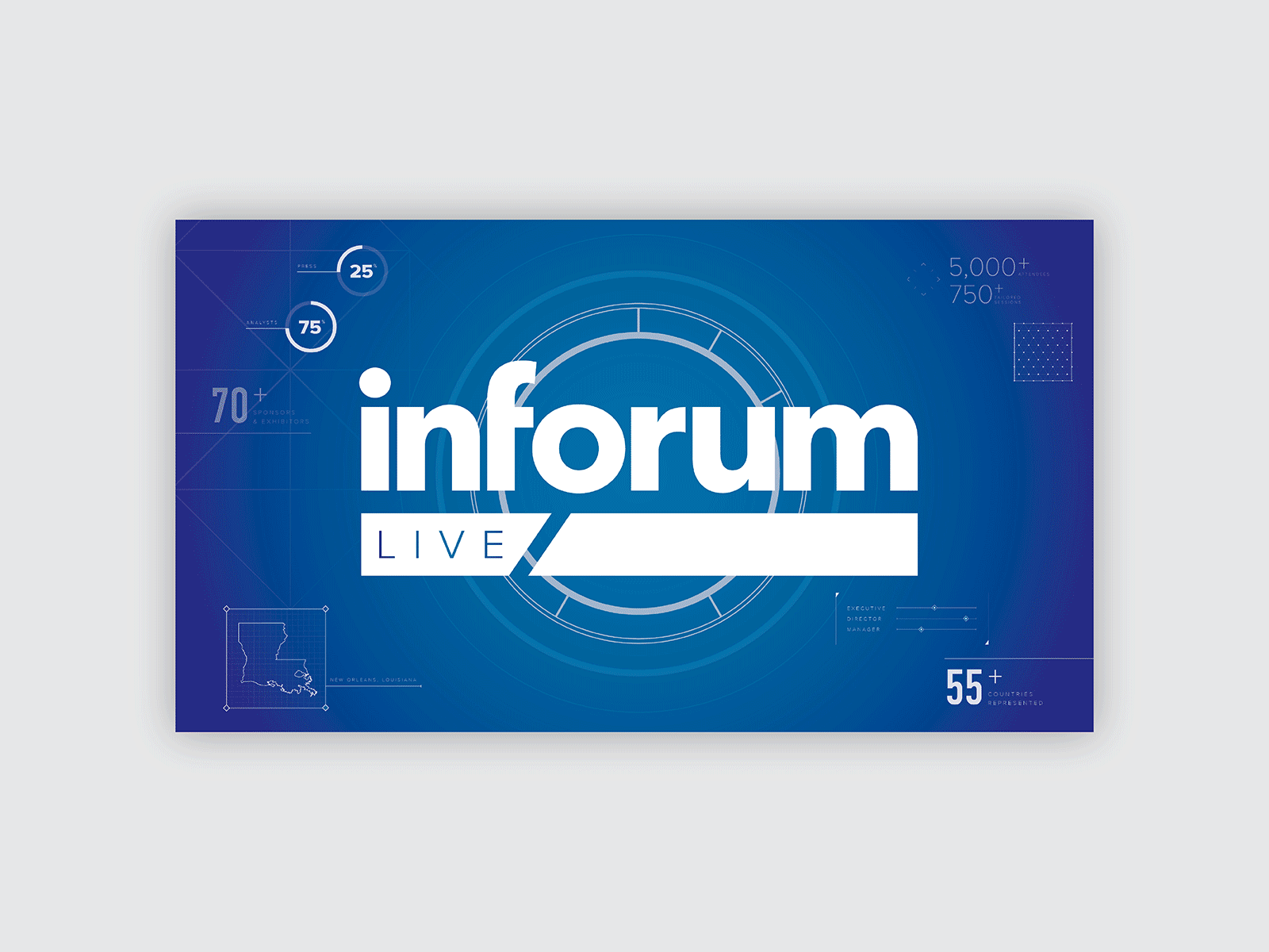 Inforum Live 2019 concept design design illustration layout logo typography vector