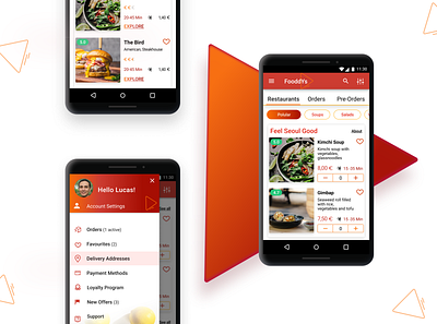 Food Delivery App android app food delivery app food delivery service material design gui ui ux