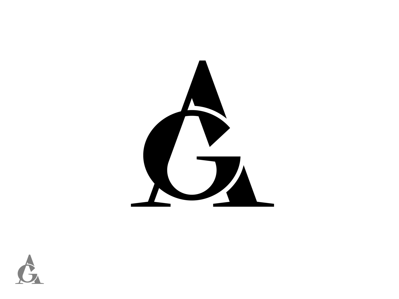 Elegant AG Monogram by Rajif Setyawan on Dribbble