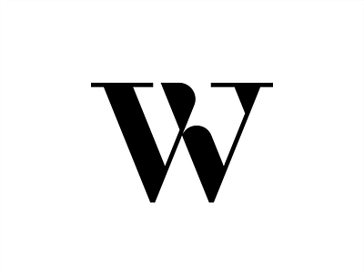 Elegant WR or RW Monogram