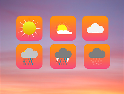 App Icon app dailyui dailyui005 dailyuichallenge design icon icons ui weather app