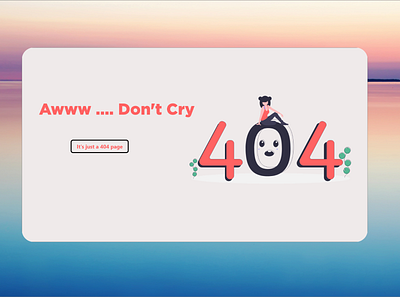 404 Error Page dailyui dailyui008 dailyuichallenge design error 404 ui