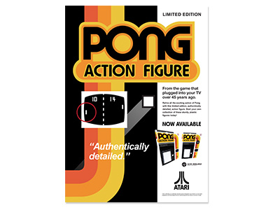 The Limited Edition PONG Action Figure - Promo Poster