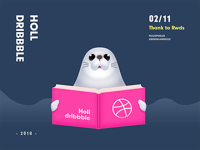 Hello Dribbble! animal，illustration，sea lions