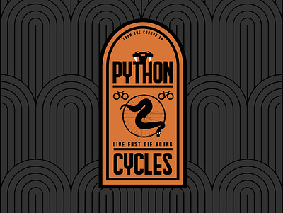 Python cycles badge concept badge badge logo badgedesign brand identity branding illustration illustrator logo typography