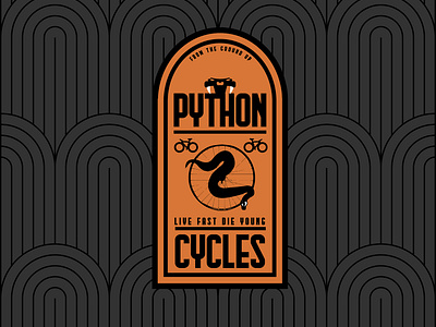 Python cycles badge concept