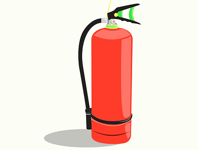 Fire Extinguisher animation art branding design fire fire extinguisher flat illustration illustrator minimal