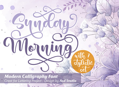Sunday Morning - Modern Calligraphy background