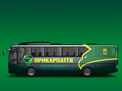 FC Prykarpattia Bus branding branding design bus buses graphic design prykarpattia