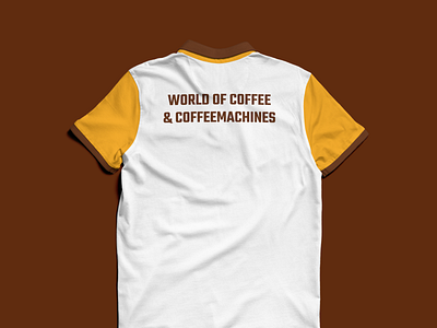 World of Coffee & Coffeemachines T-Shirt (Back) branding branding design coffee design graphic design polo t shirt t shirt design t shirt graphic tshirt tshirt design tshirt graphics tshirts