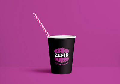 Zefir Coffee Lounge Paper Cup brand identity brand identity design branding branding design coffee corporate identity corporate identity design cup cup of coffee logo logos logotype logotype design logotypedesign paper cup