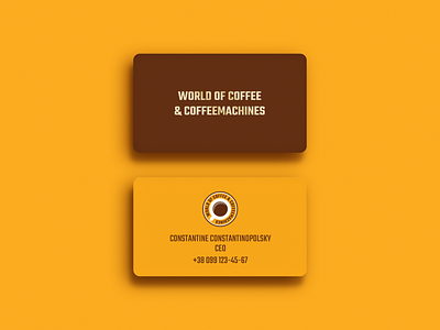 World of Coffee & Coffeemachines Business Card (front & back) brand identity brand identity design brandidentity business card business card design businesscard businesscarddesign businesscards coffee corporate branding corporate business card corporate identity corporate identity design