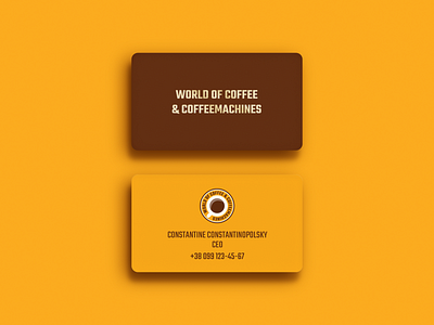 World of Coffee & Coffeemachines Business Card (front & back)