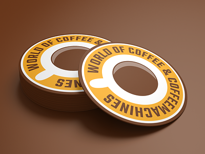 World of Coffee & Coffeemachines Round Coaster