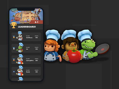 Overcooked 2! Leaderboard UI