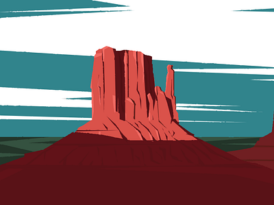 Monument Valley Sunset branding clean design flat graphic design illustration illustrator minimal web website