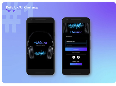 Daily UX/UI Challenge. #1 app design signup ui ux uxui