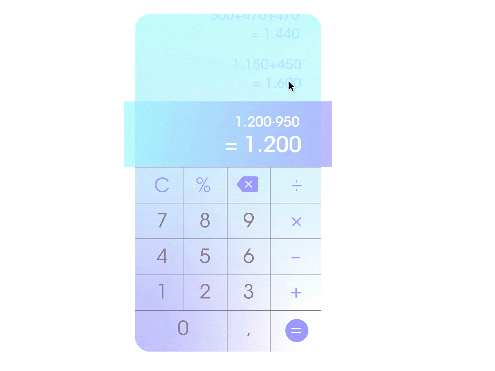 Daily UI challenge #4 - Calculator calculator dailyuichallenge design ui ux uxui