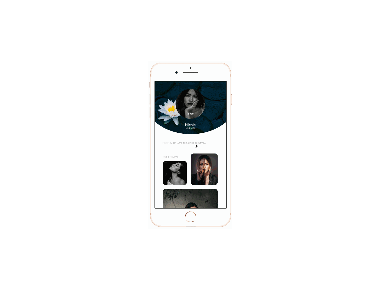 Daily UI Challenge. #6 User profile.