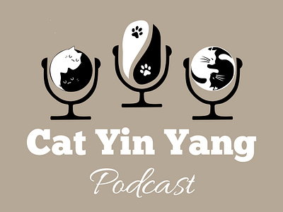 Cat Yin Yang cat logo podcast podcast logo