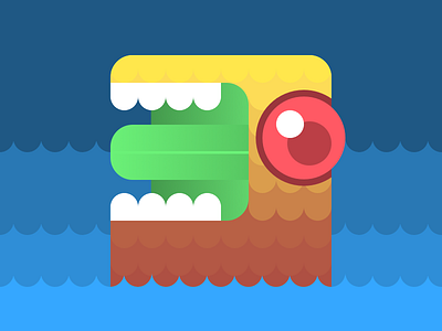 Sea Monster graphic design illustration