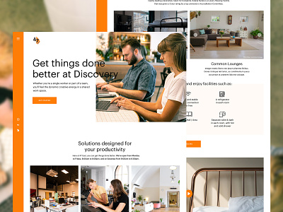 Coworking / Dormitory UI Design clean coliving coworking coworking space design dormitory ui ui design user interface web design
