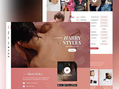 Harry Styles Mockup Website
