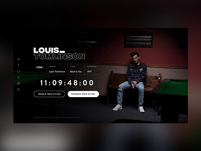 Louis Tomlinson Mockup Website